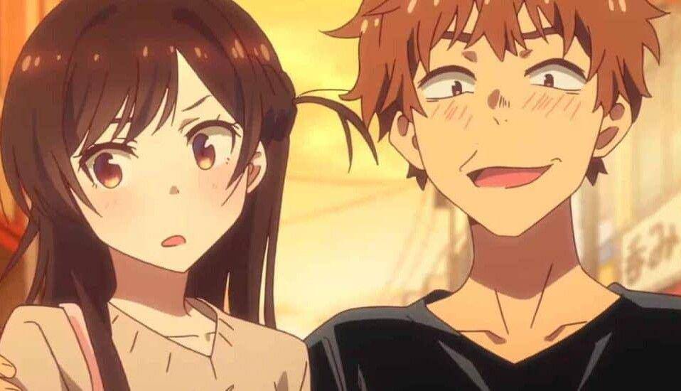 potret karakter Kazuya dan Chizuru (dok. TMS Entertainment/Kanojo, Okarishimasu)