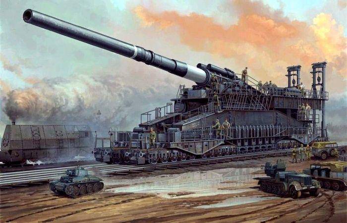 ilustrasi Schwerer Gustav (bluepelt.nl)
