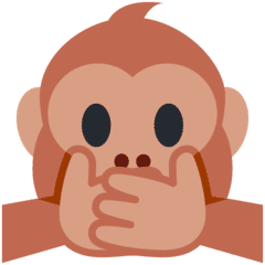 emoji monyet menutup mulut(emojipedia.org)