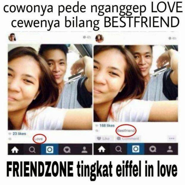 terjebak friendzone (instagram.com/pembawa_ketololan)