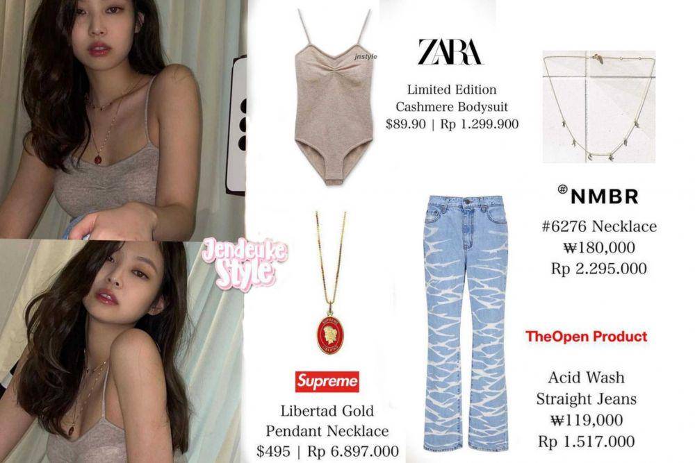 harga kalung Jennie BLACKPINK (instagram.com/jendeukestyle)