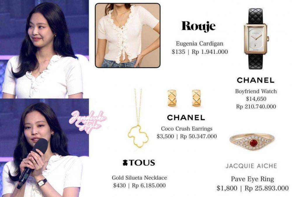 harga kalung Jennie BLACKPINK (instagram.com/jendeukestyle)