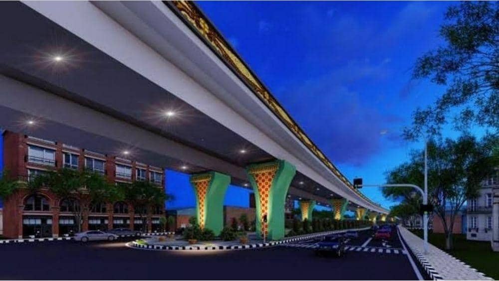Ilustrasi flyover simpang sekip (Instagram.com/Palembang.sumsel.scci)