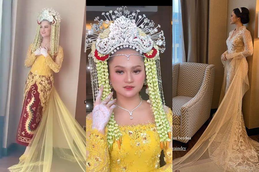 9 Makeup dan Kebaya Pernikahan Nadya Indry, Stunning dan Glamor