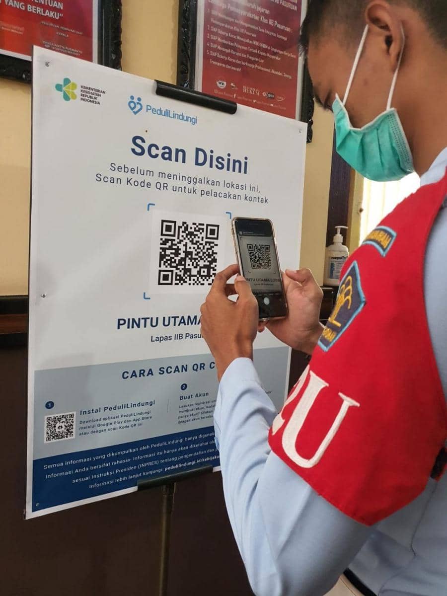 Persiapan penerapan QR Code di lapas/rutan Jatim. Dok. Humas Kemenkumham Jatim.