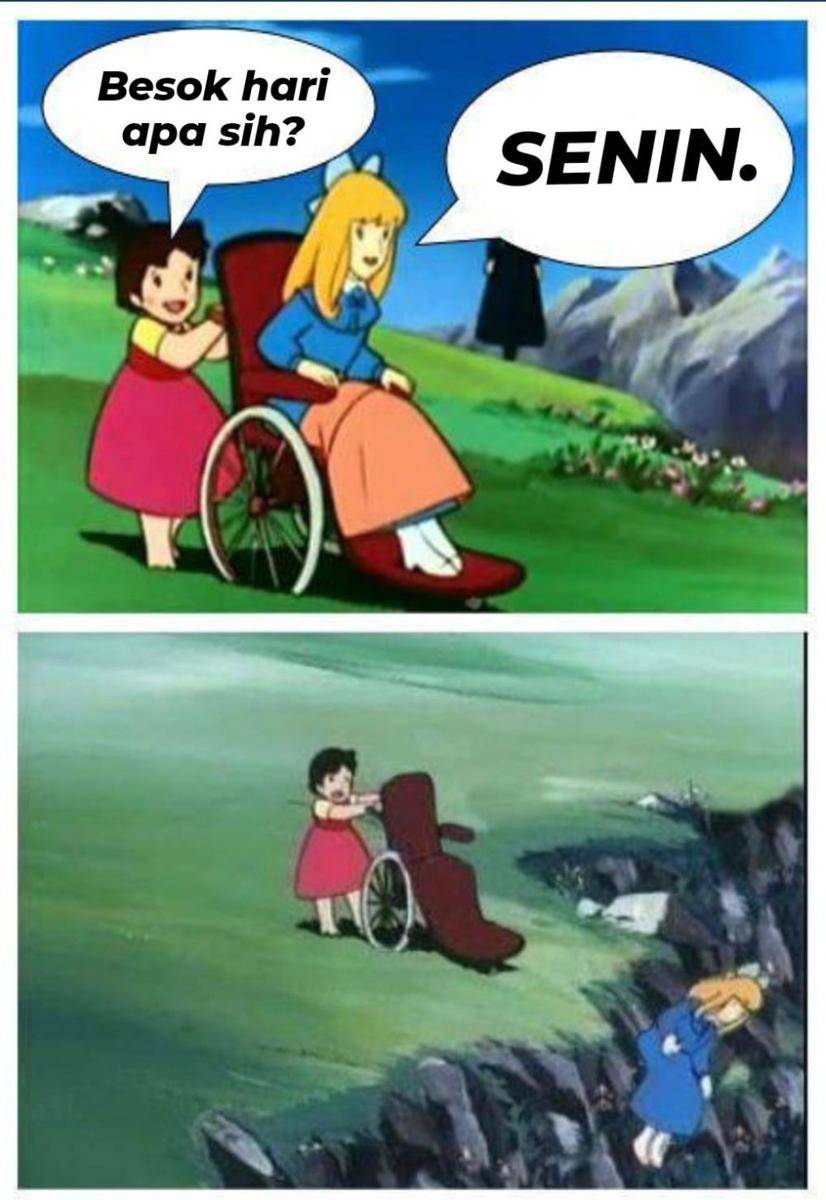 meme ketemu hari Senin (twitter.com/hrdbacot)