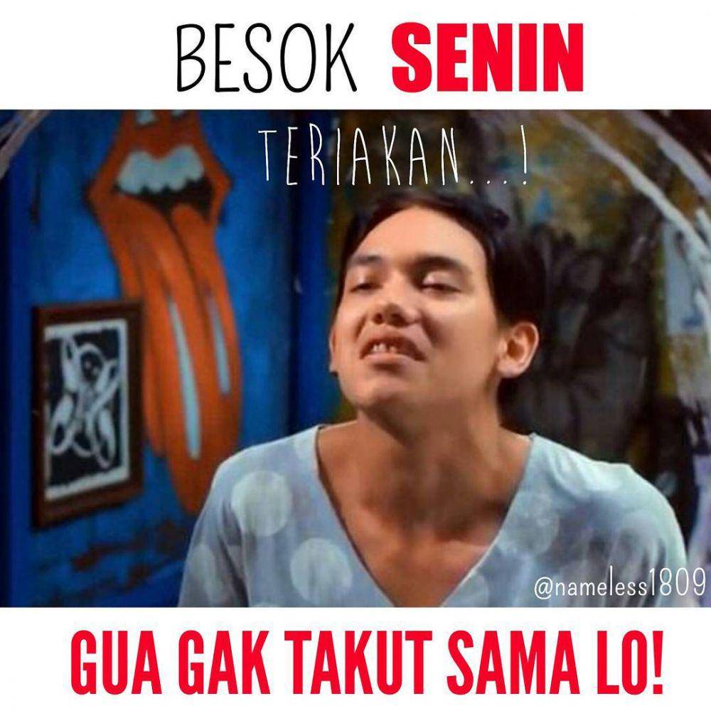meme hari Senin (instagram.com/nameless1809)