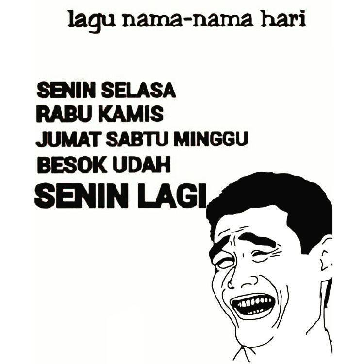 meme hari Senin (instagram.com/kabarngakak)
