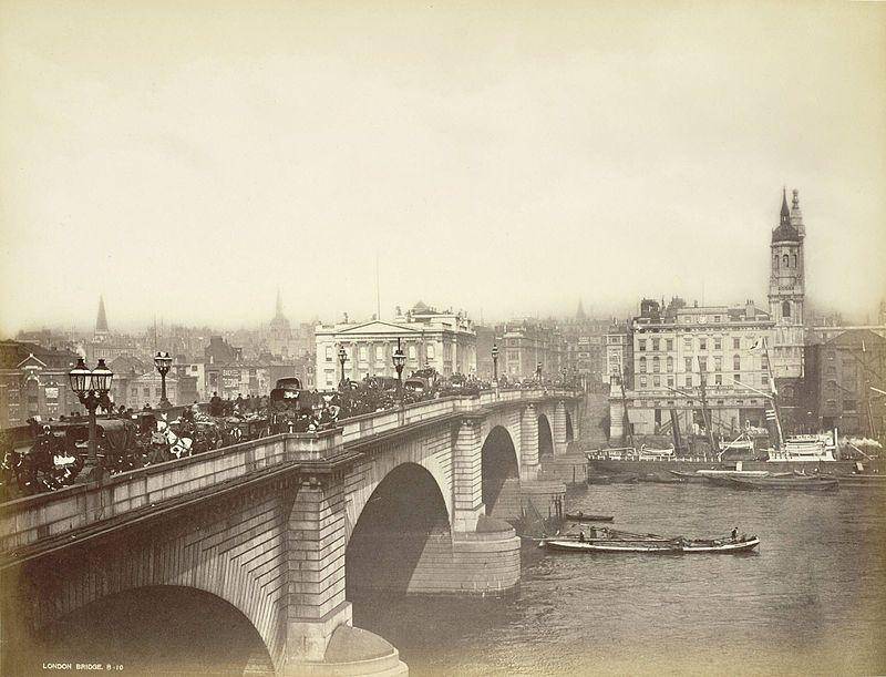 Jembatan London baru pada abad ke-19 (Cornell University Library)