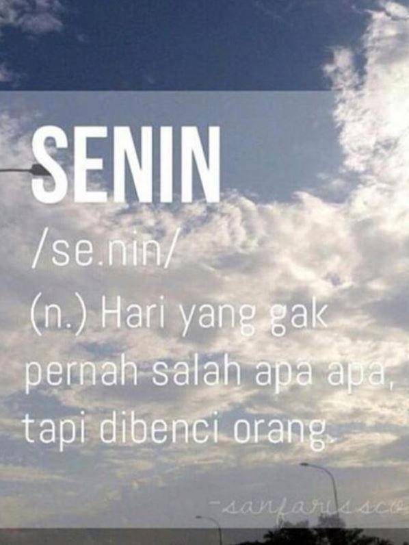 meme ketemu hari Senin (instagram.com/masabodohah)