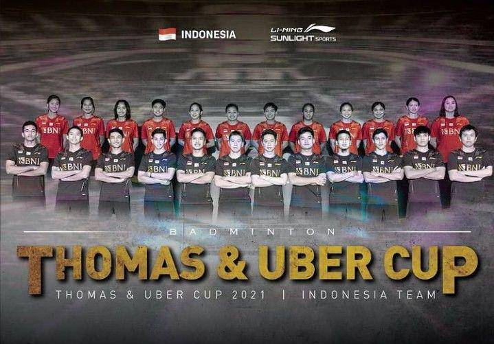 tim Indonesia di Thomas dan Uber Cup 2020 (instagram.com/liningindo)