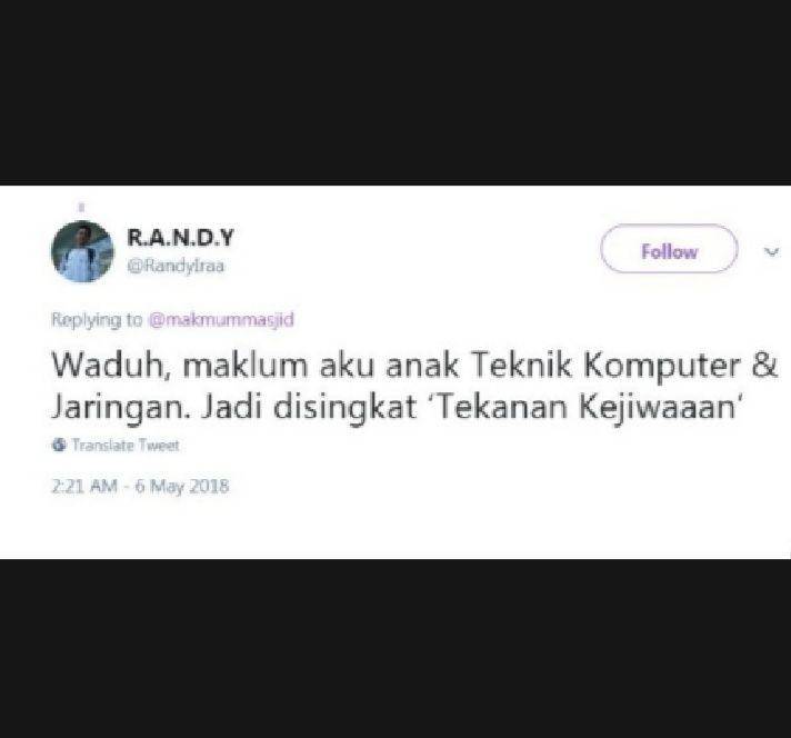 singkatan lucu zaman sekolah (twitter.com/randy)