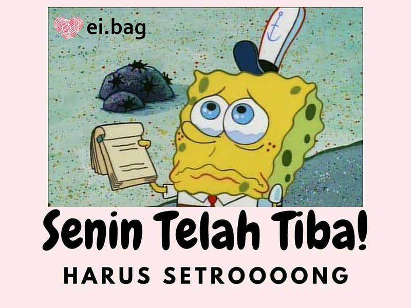 meme hari Senin (instagram.com/ciyethrift)