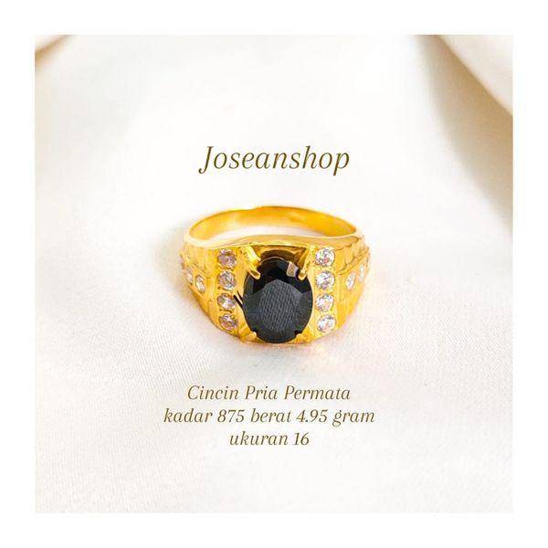 Joseanshop Cincin Pria Permata Hitam (tokopedia.com/joseanshopjkt)
