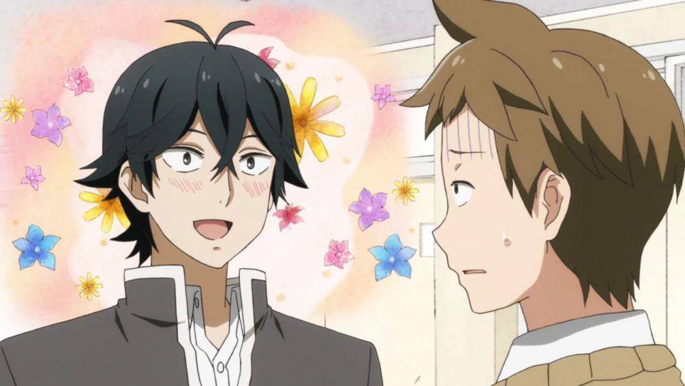 Handa berbicara dengan Kondou. (dok. Studio Diomedéa/Handa-kun)
