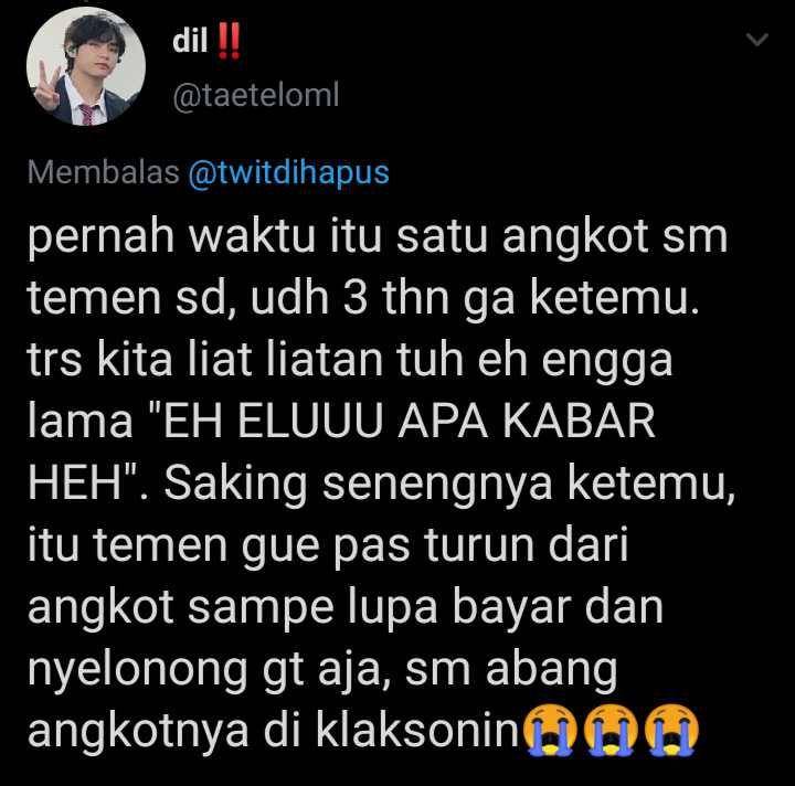 kejadian lucu di angkot (twitter.com/taeteloml)