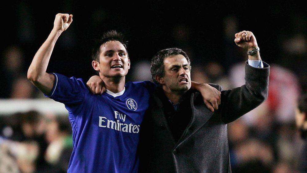 Frank Lampard dan Jose Mourinho (goal.com)