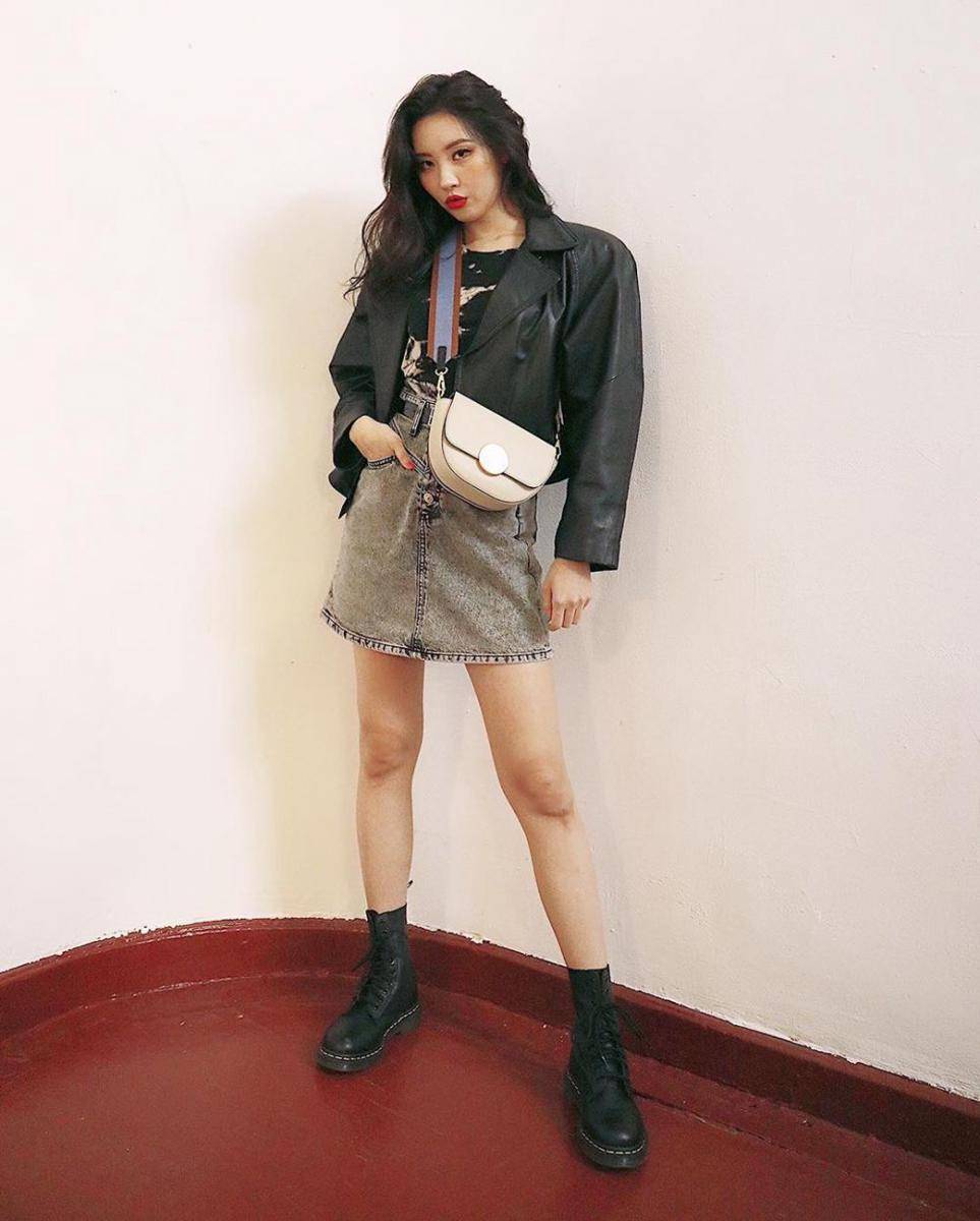 Bawahan rok ala Sunmi (instagram.com/miyayeah)