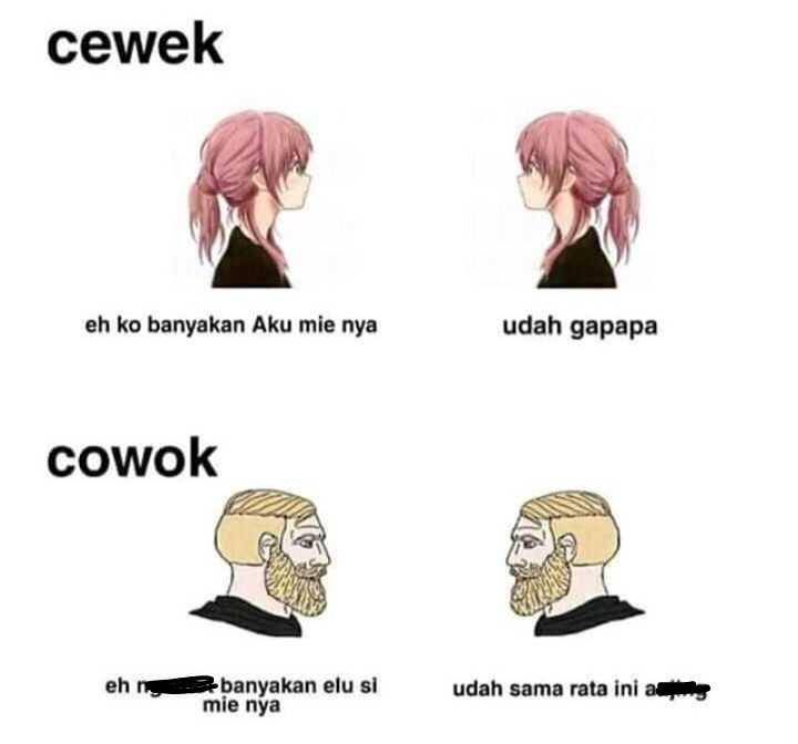 meme cewek vs cowok (instagram.com/meme.wkwk)