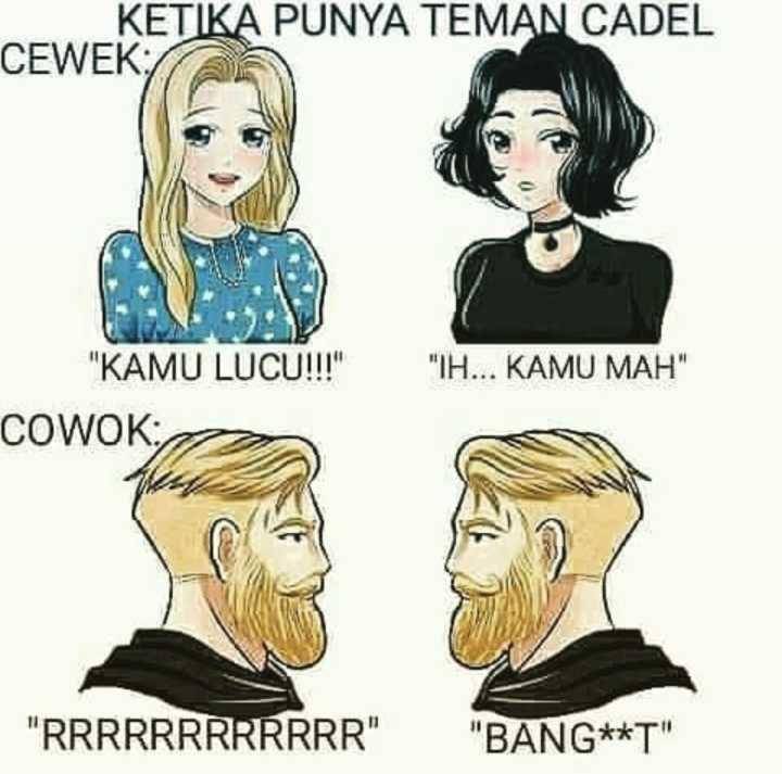 meme cewek vs cowok (instagram.com/ngakakkocak)