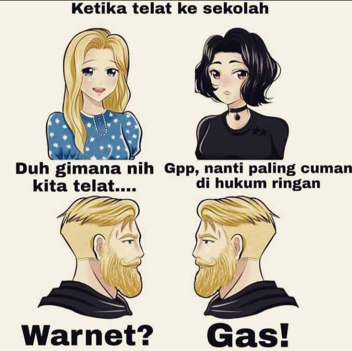 meme cewek vs cowok (instagram.com/ngakakkocak)