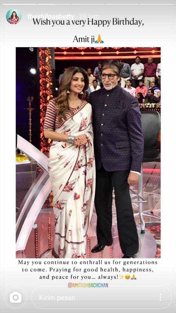 Shilpa dan Amitabh Bachchan (instagram.com/theshilpashetty)