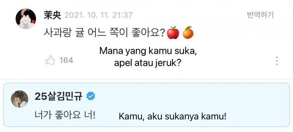 Tangkapan layar unggahan Mingyu Seventeen (weverse.io/seventeen)