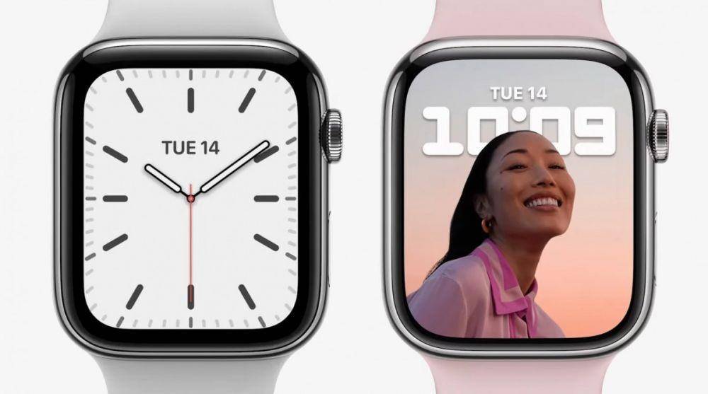 ilustrasi perbedaan layar Apple Watch Series 6 dan Watch Series 7 (gsmarena.com)