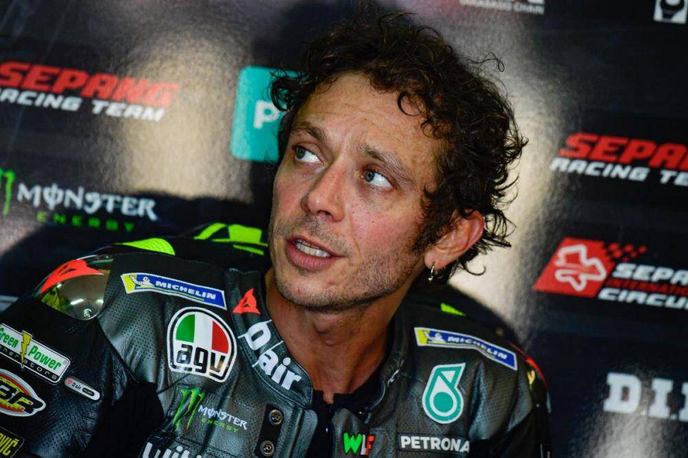 Valentino Rossi di garasi tim pada GP Aragon (motogp.com)