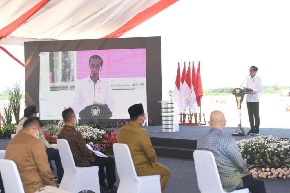 Presiden Jokowi groundbreaking pembangunan smelter PT Freeport Indonesia di Gresik (dok. Biro Pers Kepresidenan)