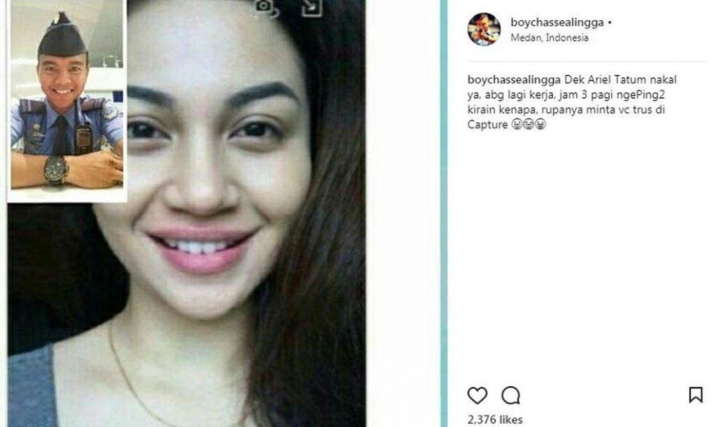 editan video cal bareng artis (instagram.com/boychassealingga)
