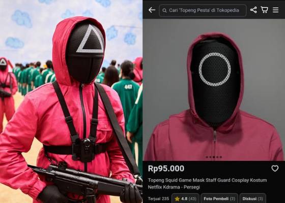 Mengubek-ubek Item Squid Games di Marketplace (Instagram.com/netflixkr |  Tangkapan layar Tokopedia.com)