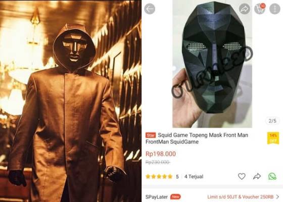 Mengubek-ubek Item Squid Games di Marketplace (Instagram.com/squidgame_netflix |  Tangkapan layar Shopee.co.id)