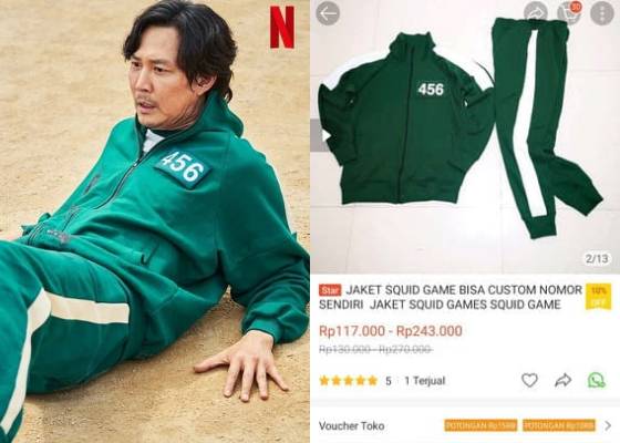 Mengubek-ubek Item Squid Games di Marketplace (Instagram.com/squidgame_netflix |  Tangkapan layar Shopee.co.id)