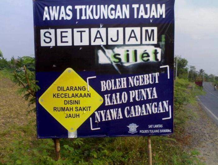 peringatan pelan-pelan di jalan (Instagram.com/receh.id)