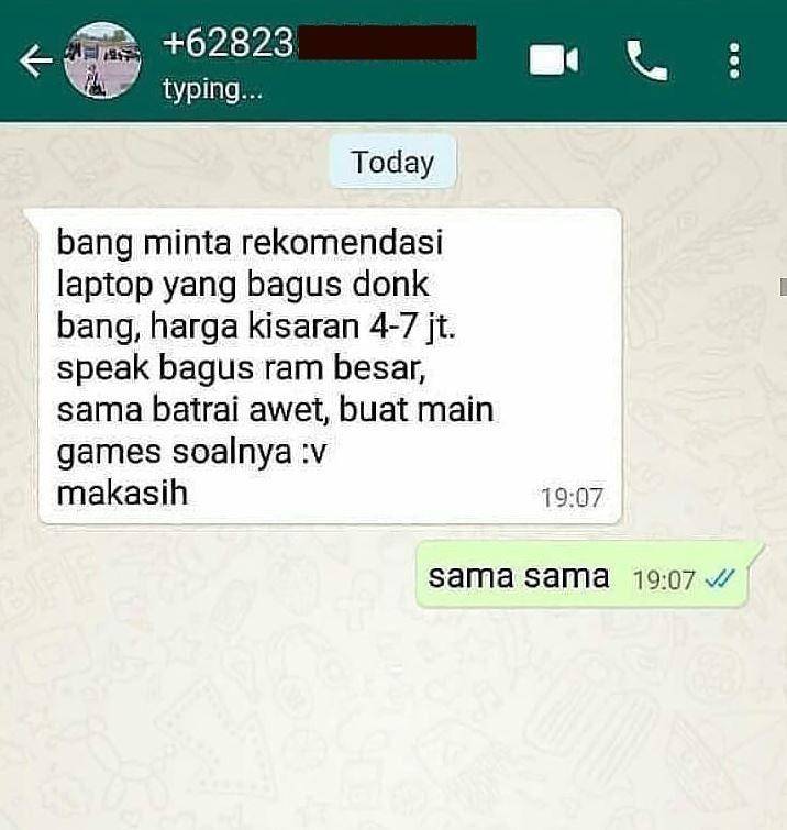 chat minta rekomendasi (instagram.com/randomparagambar)