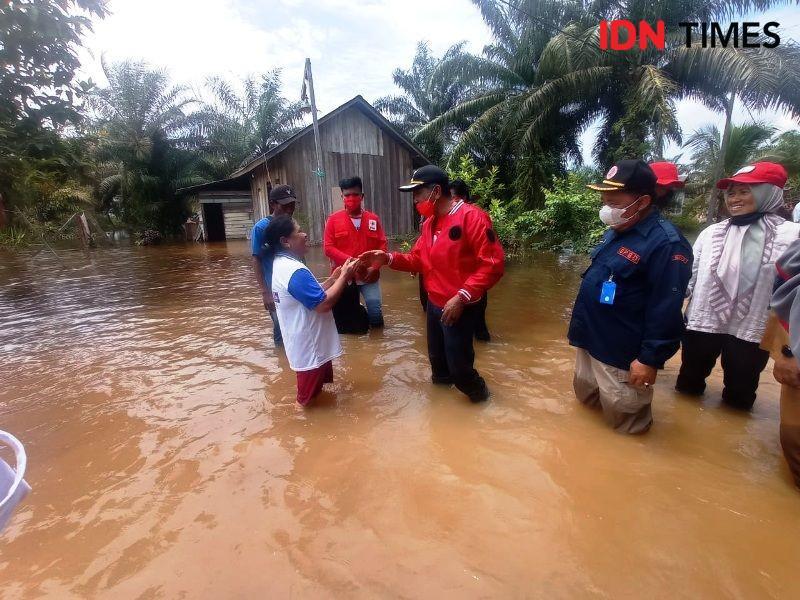 Ilustrasi banjir di Desa Sumber Sari, Babulu Penajam Paser Utara (IDN Times/Ervan)