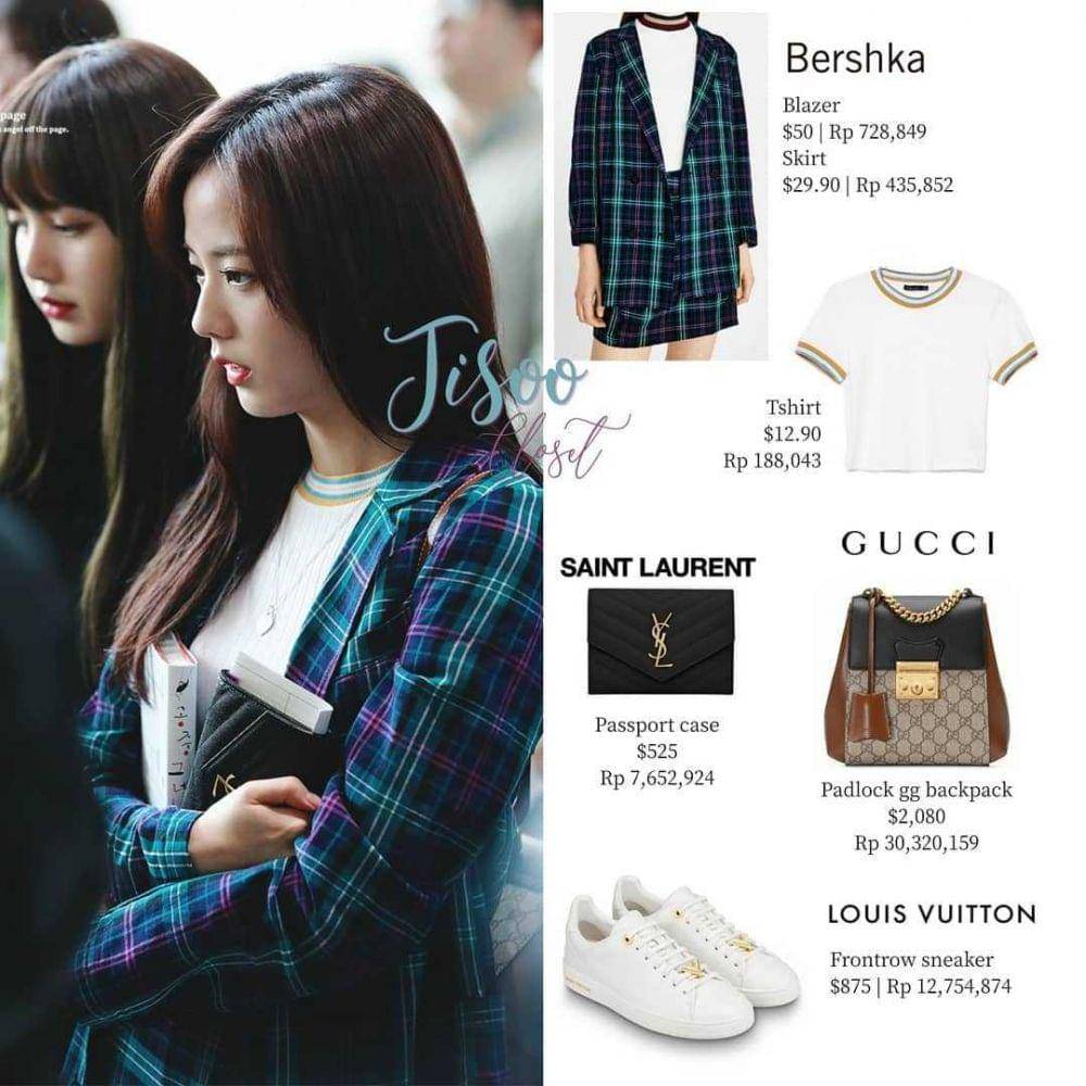 harga outfit Jisoo BLACKPINK (instagram.com/jisoocloset)