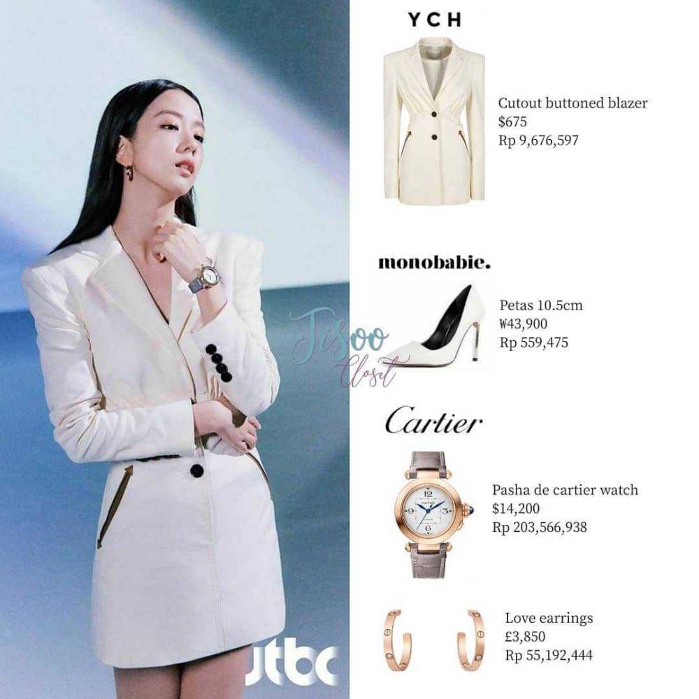 harga outfit Jisoo BLACKPINK (instagram.com/jisoocloset)
