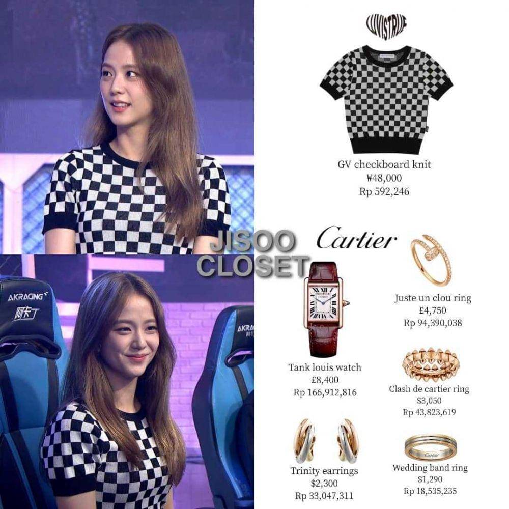 harga outfit Jisoo BLACKPINK (instagram.com/jisoocloset)