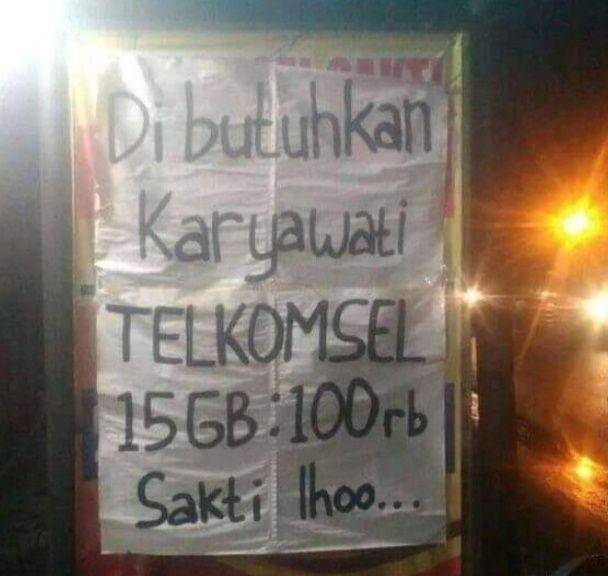 tulisan lowongan kerja nyeleneh (instagram.com/awreceh)