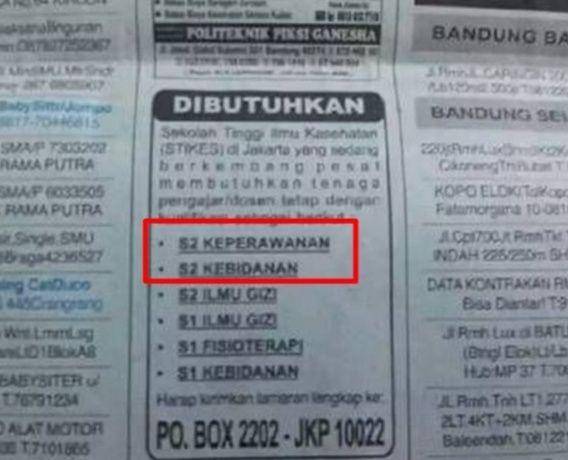 tulisan lowongan kerja nyeleneh (instagram.com/sukijan)