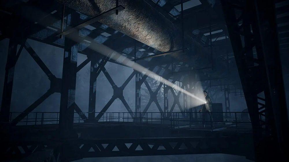 Cahaya senter yang menjadi andalan dalam Alan Wake Remastered. (dok. Remedy Entertainment/Alan Wake Remastered)