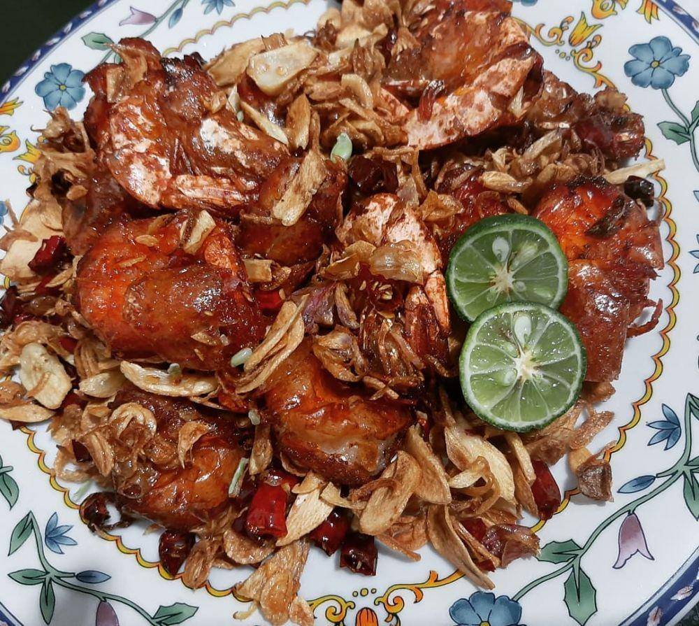 Ilustrasi udang sambal embe (instagram.com/claudya_fanny)