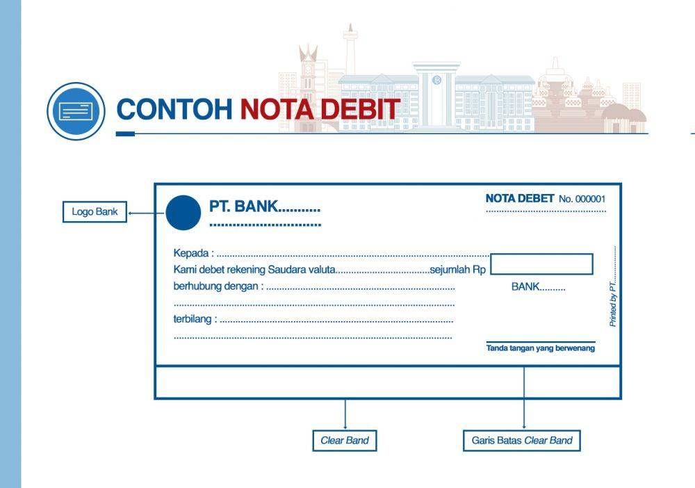 ilustrasi nota debit (Dok. Bank Indonesia)
