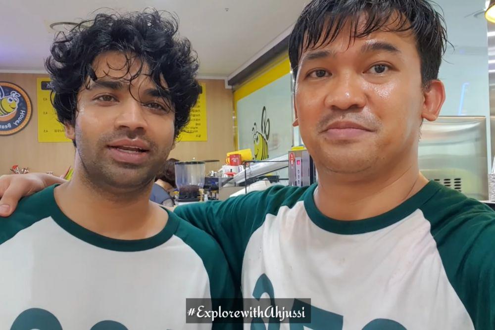 pemeran drama Squid Game, Christian Lagahit (peserta nomor 276) dan Anupam Tripathi (Ali, peserta nomor 199) (YouTube/Explore With Ahjussi)