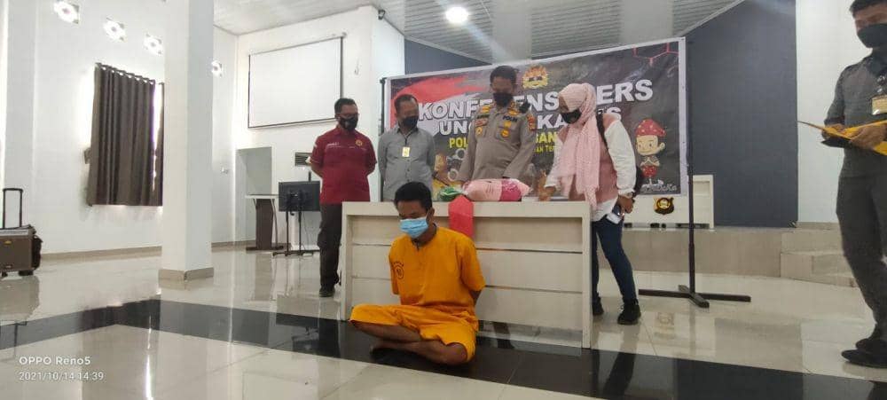 Tersangka Rico diamankan di Polres Musi Banyuasin (IDN Times/Istimewa)