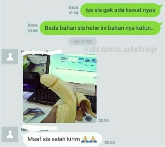 chat salah kirim (instagram.com/drama.olshop)