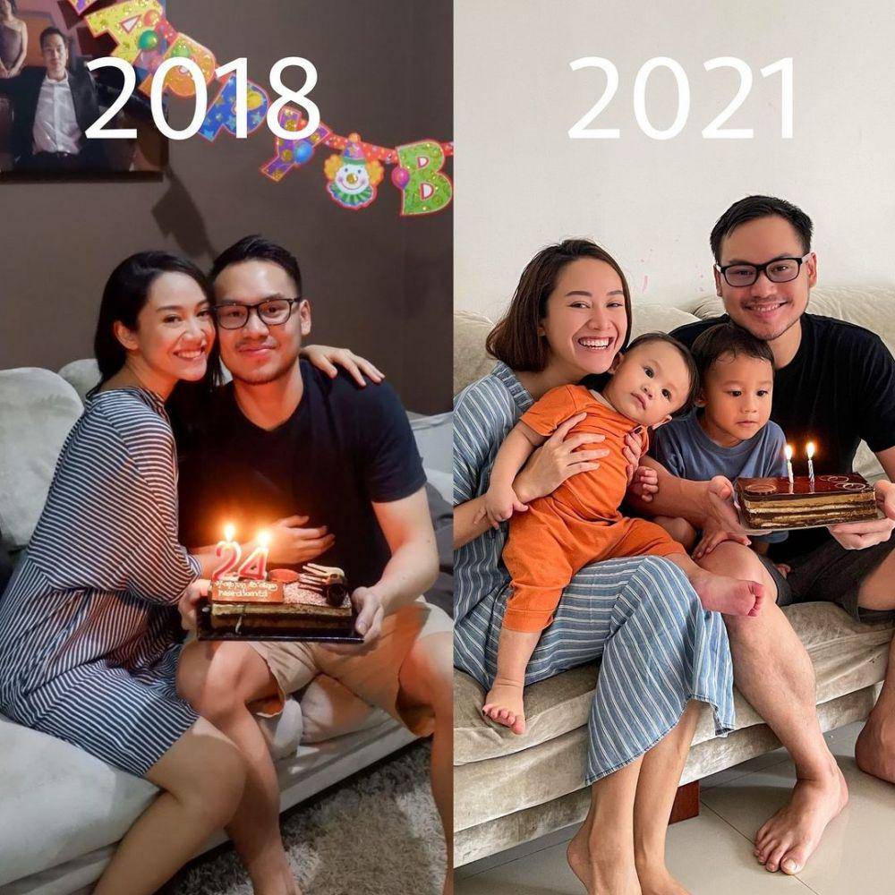 kolase potret perayaan ulang tahun Merdianti Octavia (instagram.com/merdioctav)