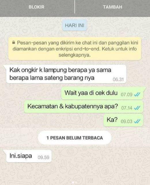 chat salah kirim (instagram.com/rajaparodi)
